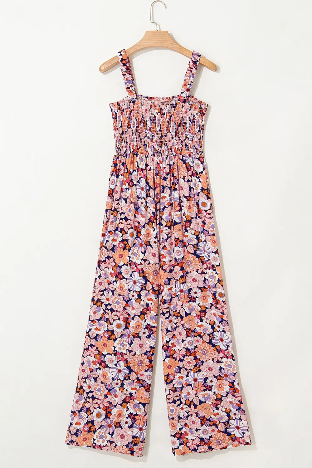 Bloom & Breeze Floral Smocked Jumpsuit
