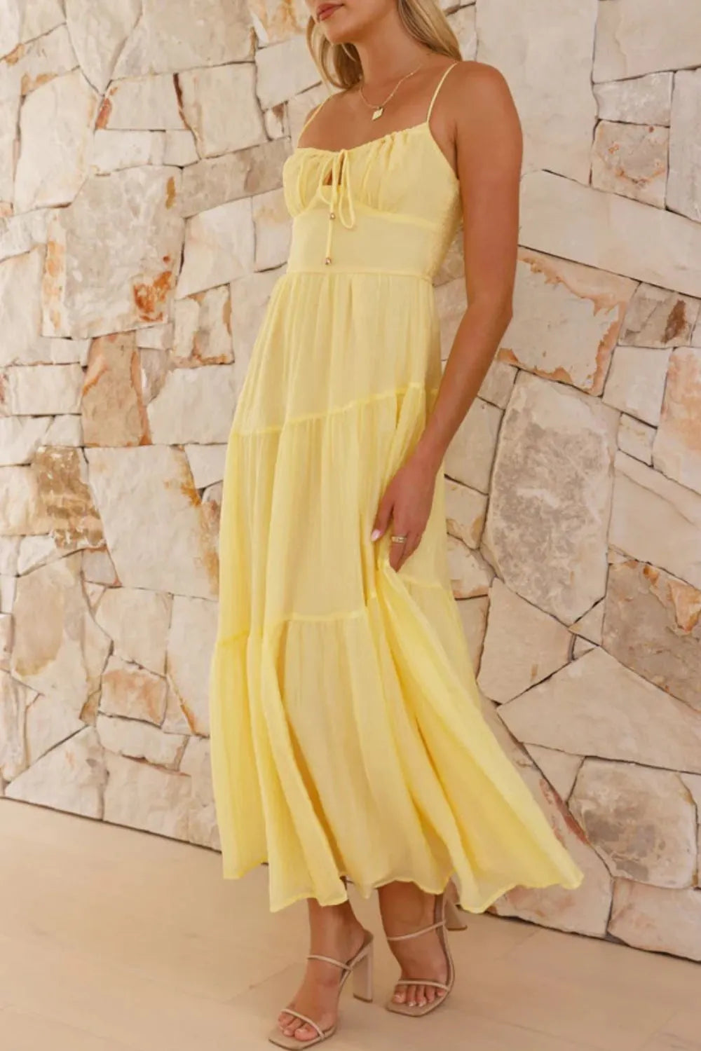 Whimsical Breeze Smocked Cami Maxi Dress