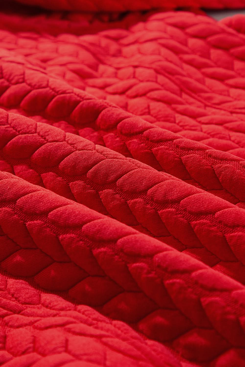 Tomato red plus size pullover - Love Salve