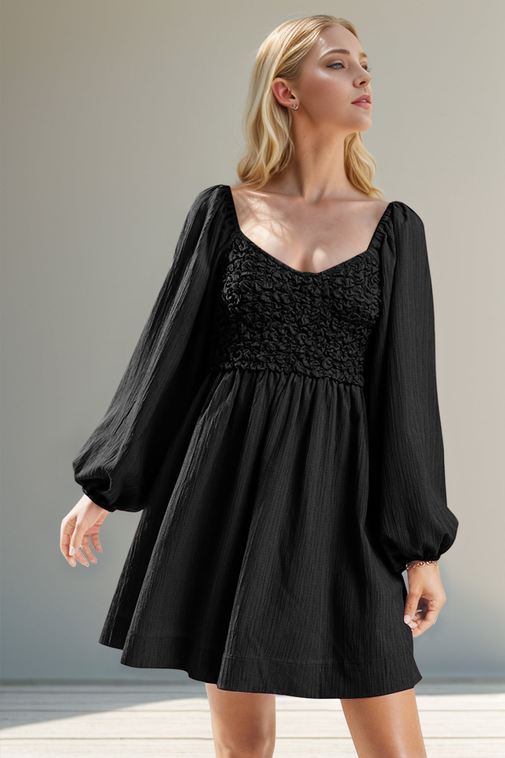 Double Take: Smocked Mini Dress