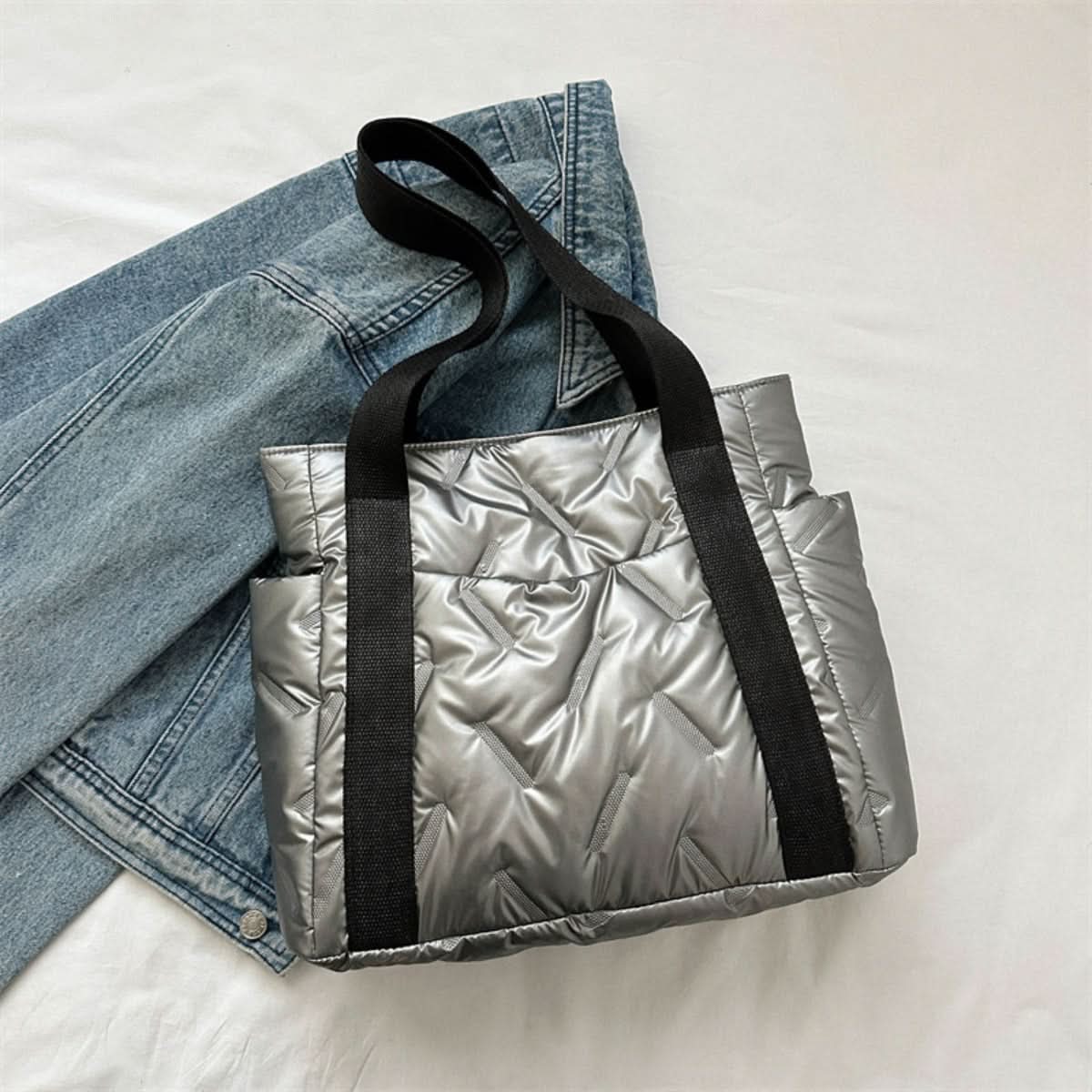 Bag Tote Polyester gyda Zipper