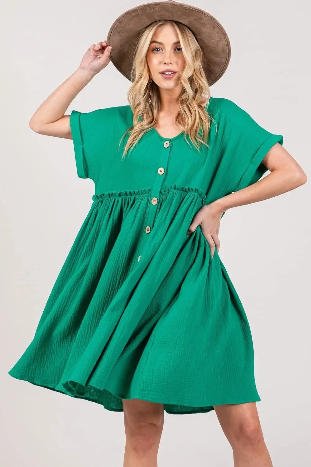 Sage + Fig Short Sleeve Dress for Effortless Elegance - Love Salve