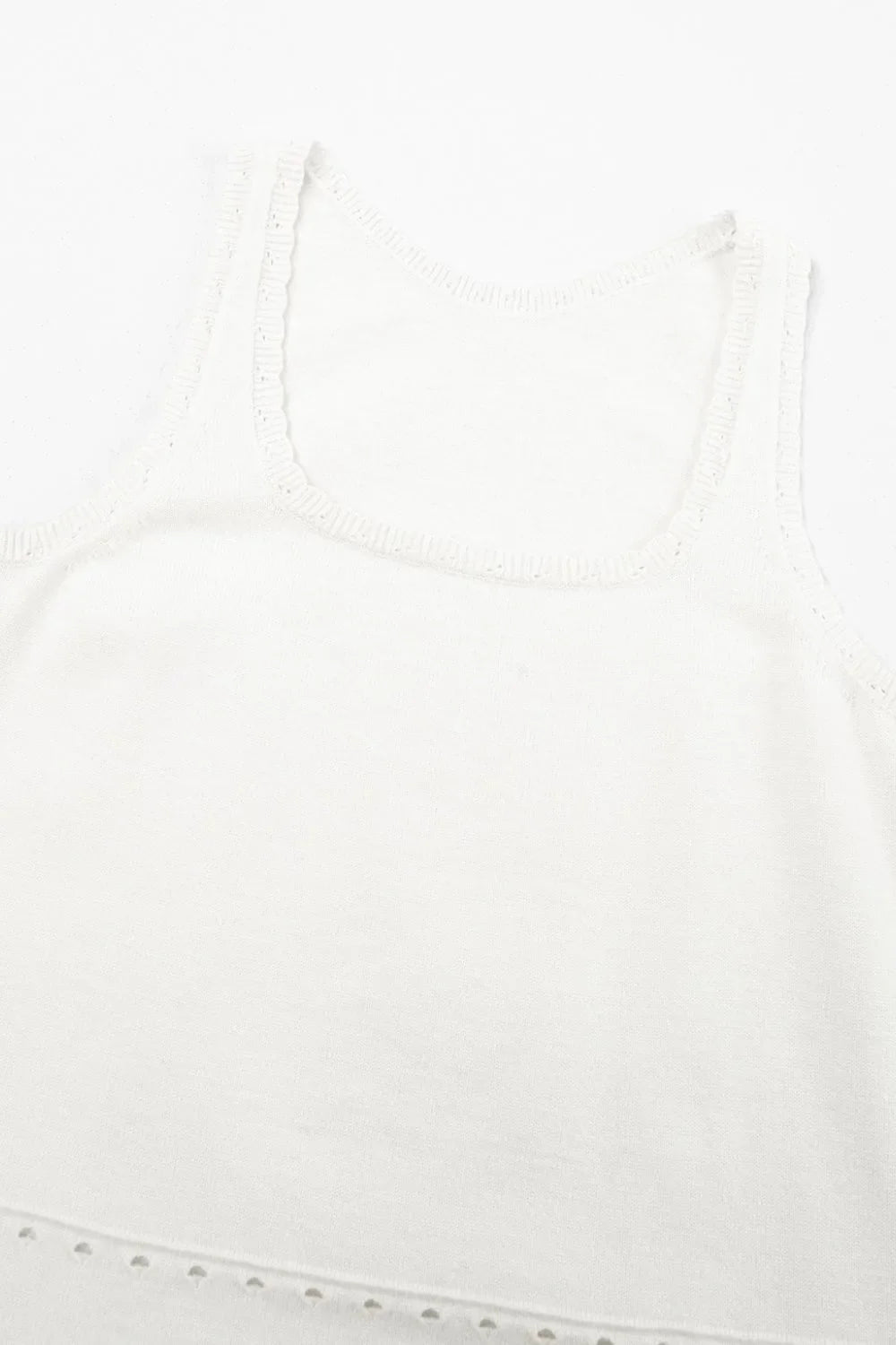 Square Neck Wide Strap Sweater Tank