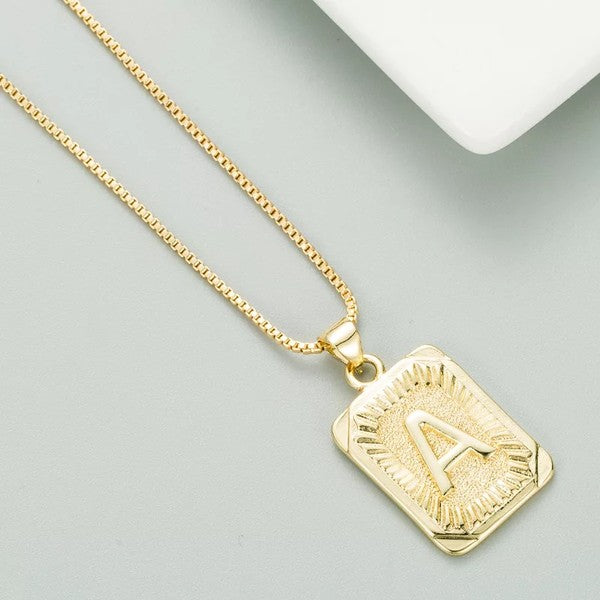 Golden Glow Initial Necklace - Letter Talia Collection