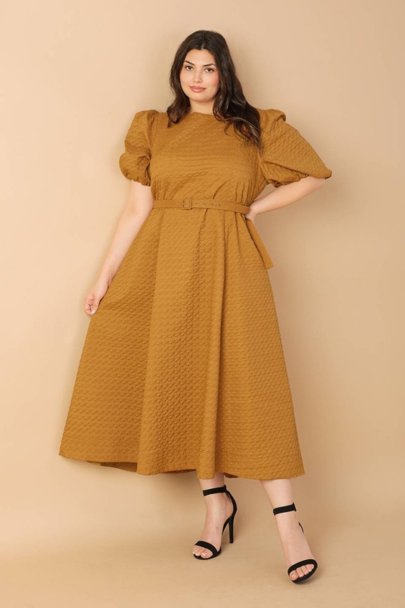 CAN'T STOP ME WOVEN MIDI DRESS - Love Salve