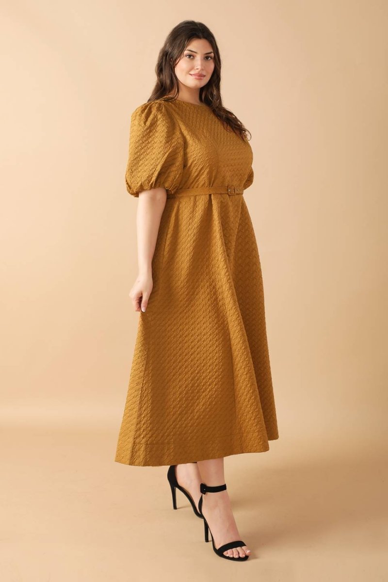 CAN'T STOP ME WOVEN MIDI DRESS - Love Salve