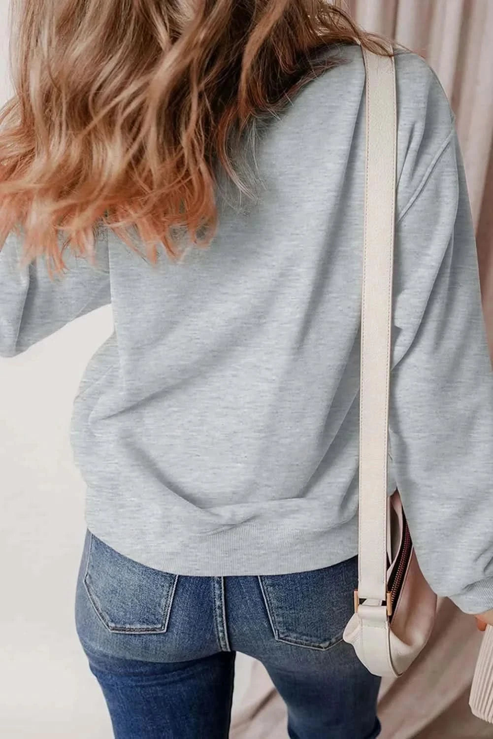 Ghost Round Neck Long Sleeve Sweatshirt - Love Salve