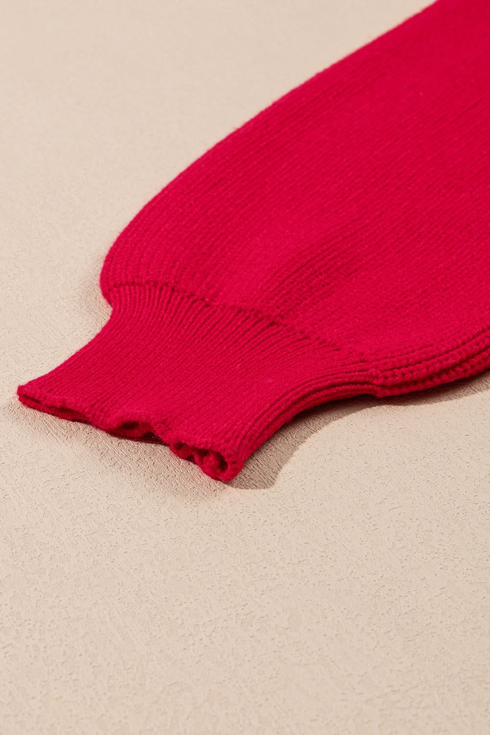 Racing red tinsel plus size sweater - Love Salve
