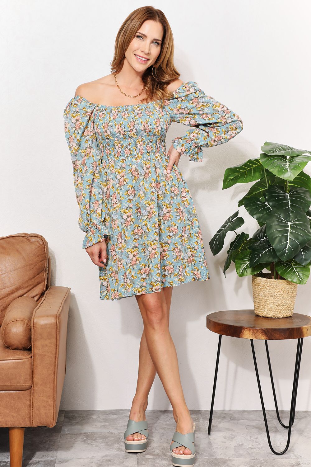 Double Take: Smocked Dress, Flounce Sleeves
