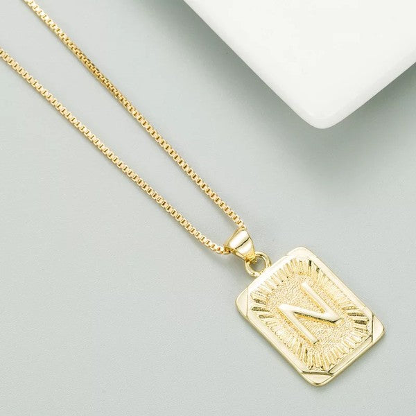 Golden Glow Initial Necklace - Letter Talia Collection