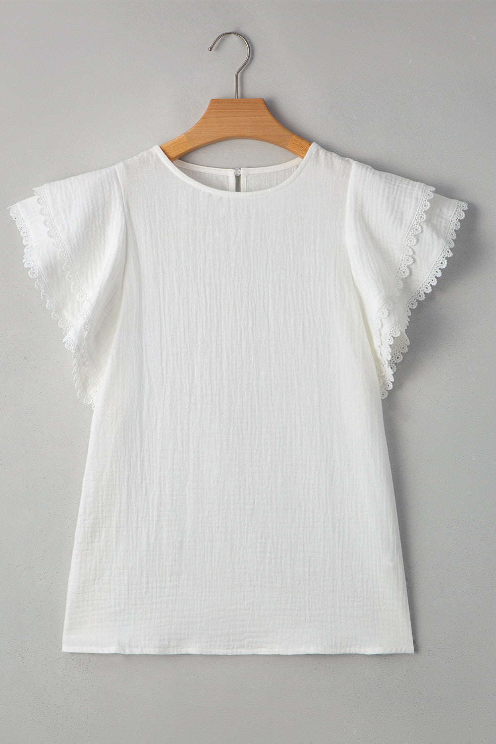 Soraya Crinkled Layered Ruffled Flutter Sleeve Blouse for Women - Love Salve