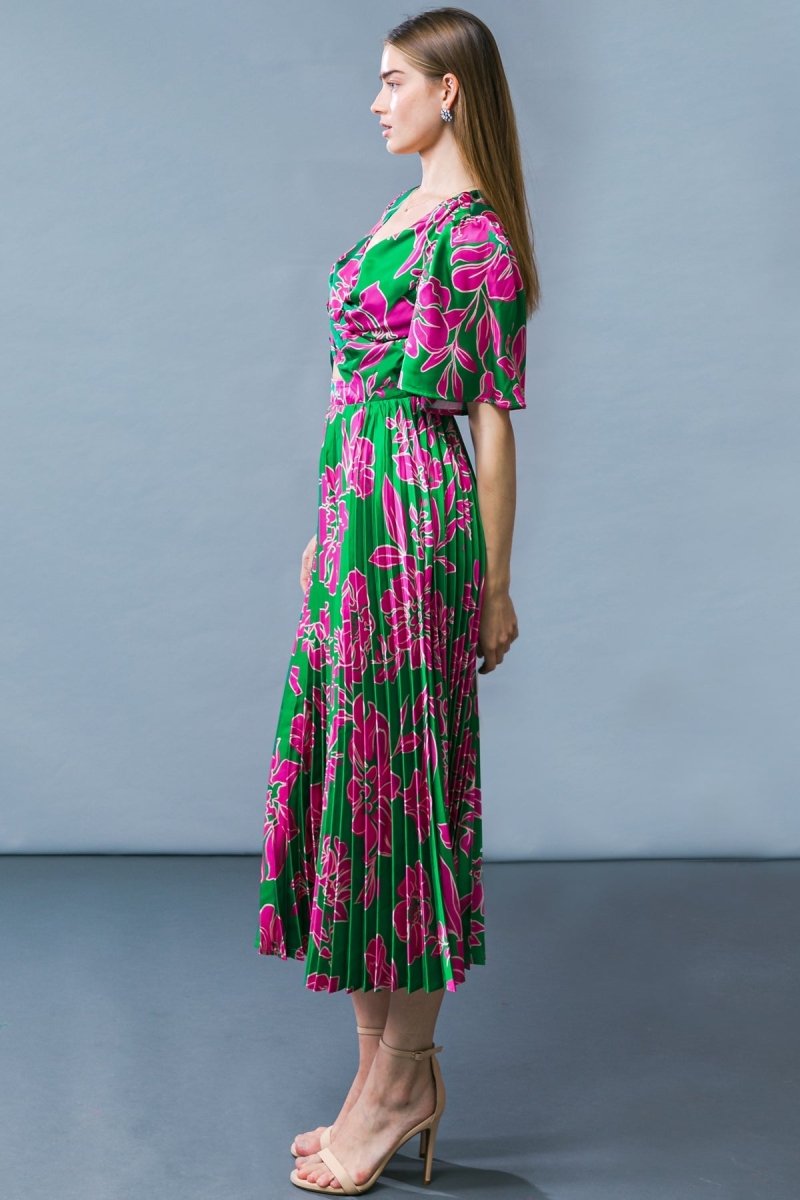 CERTIFIED CHARM WOVEN MIDI DRESS - Love Salve