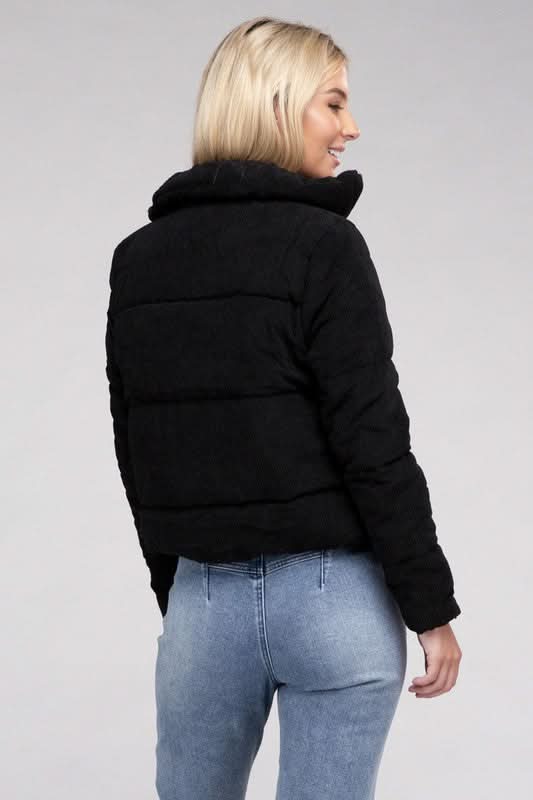 Corduroy Zip-Up Jacket - Love Salve