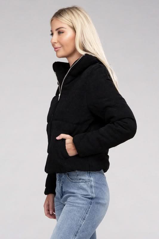 Corduroy Zip-Up Jacket - Love Salve