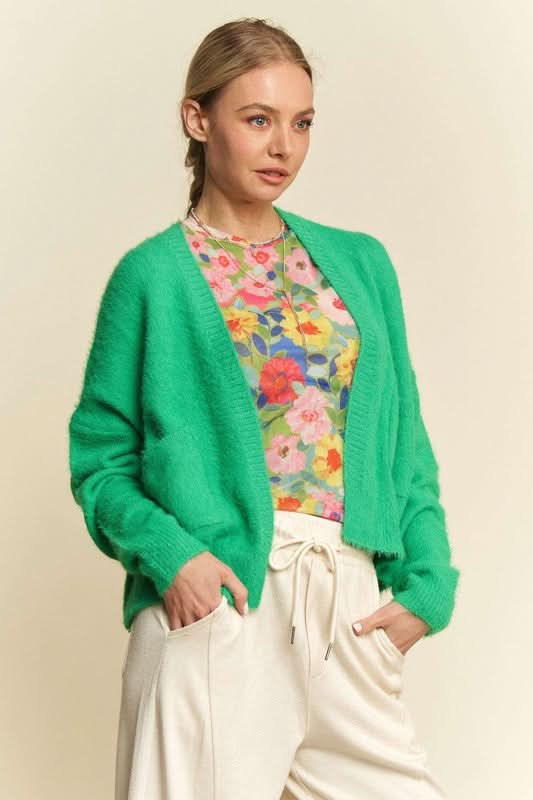Cozy Open Front Drop Shoulder Cardigan by Davi & Dani - Love Salve