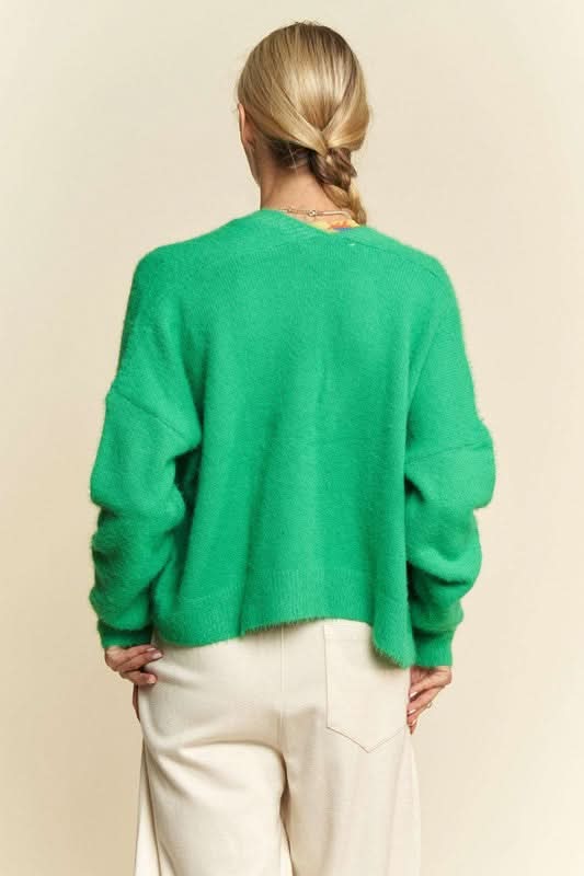 Cozy Open Front Drop Shoulder Cardigan by Davi & Dani - Love Salve