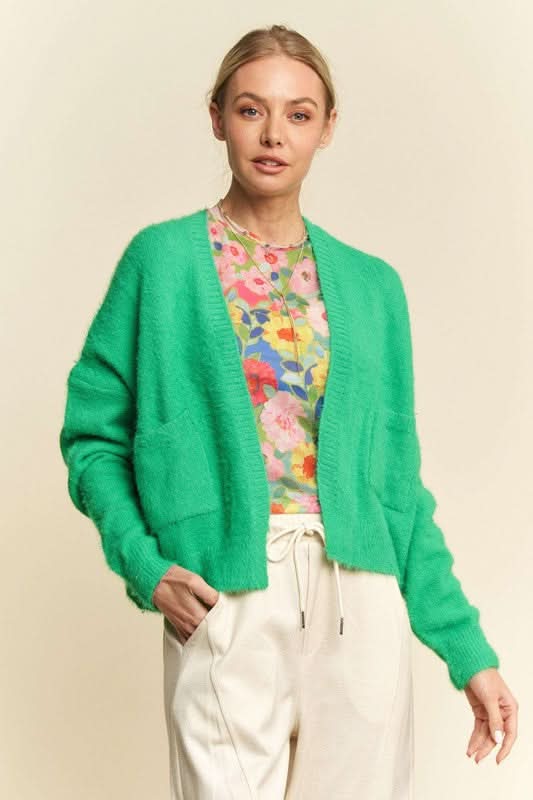 Cozy Open Front Drop Shoulder Cardigan by Davi & Dani - Love Salve