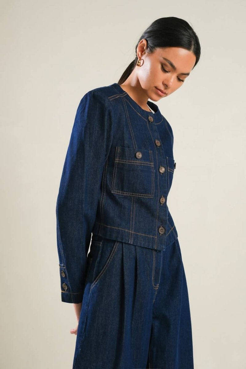 CRISP CANVAS DENIM JACKET - Love Salve