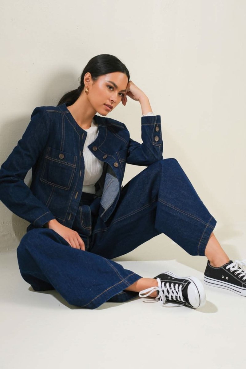 CRISP CANVAS DENIM JACKET - Love Salve