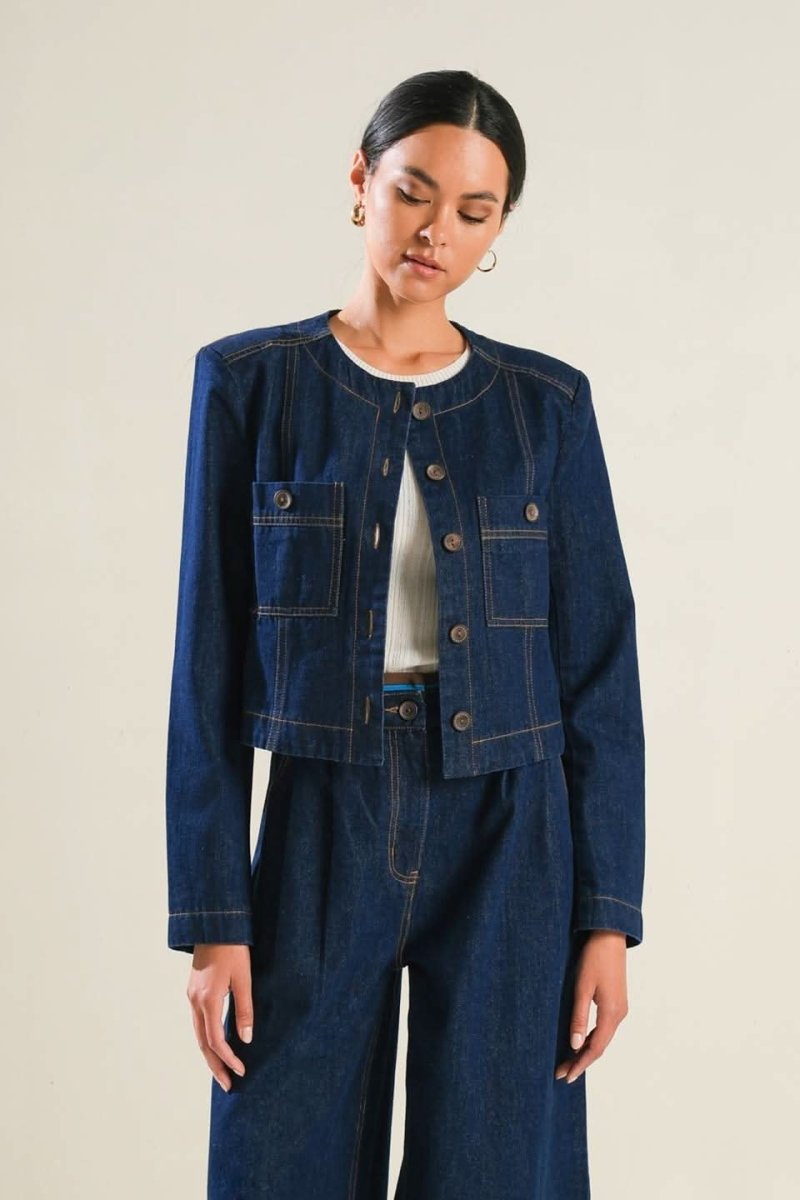 CRISP CANVAS DENIM JACKET - Love Salve
