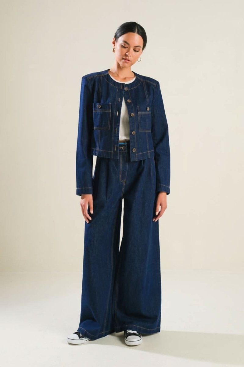 CRISP CANVAS DENIM JACKET - Love Salve
