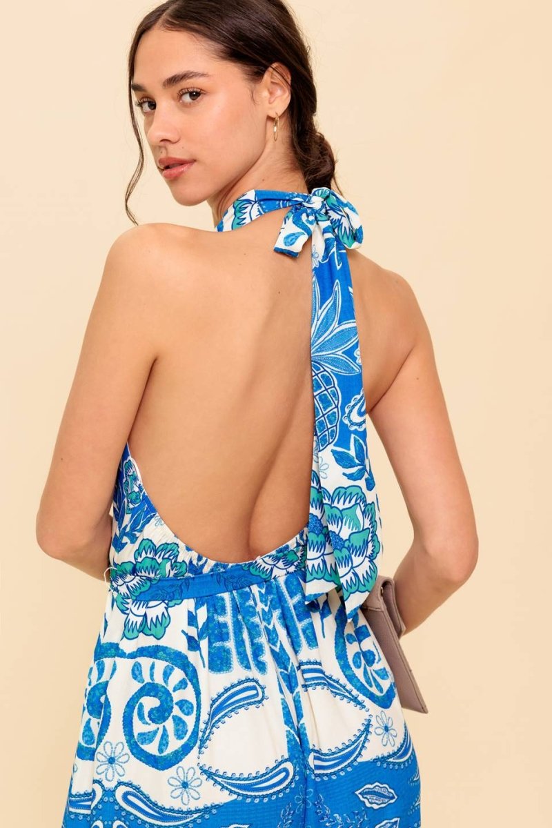 CROSS YOUR MIND WOVEN JUMPSUIT - Love Salve