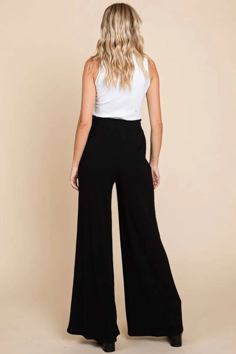 Culture Code Full Size High Waist Wide Leg Pants for Women - Love Salve