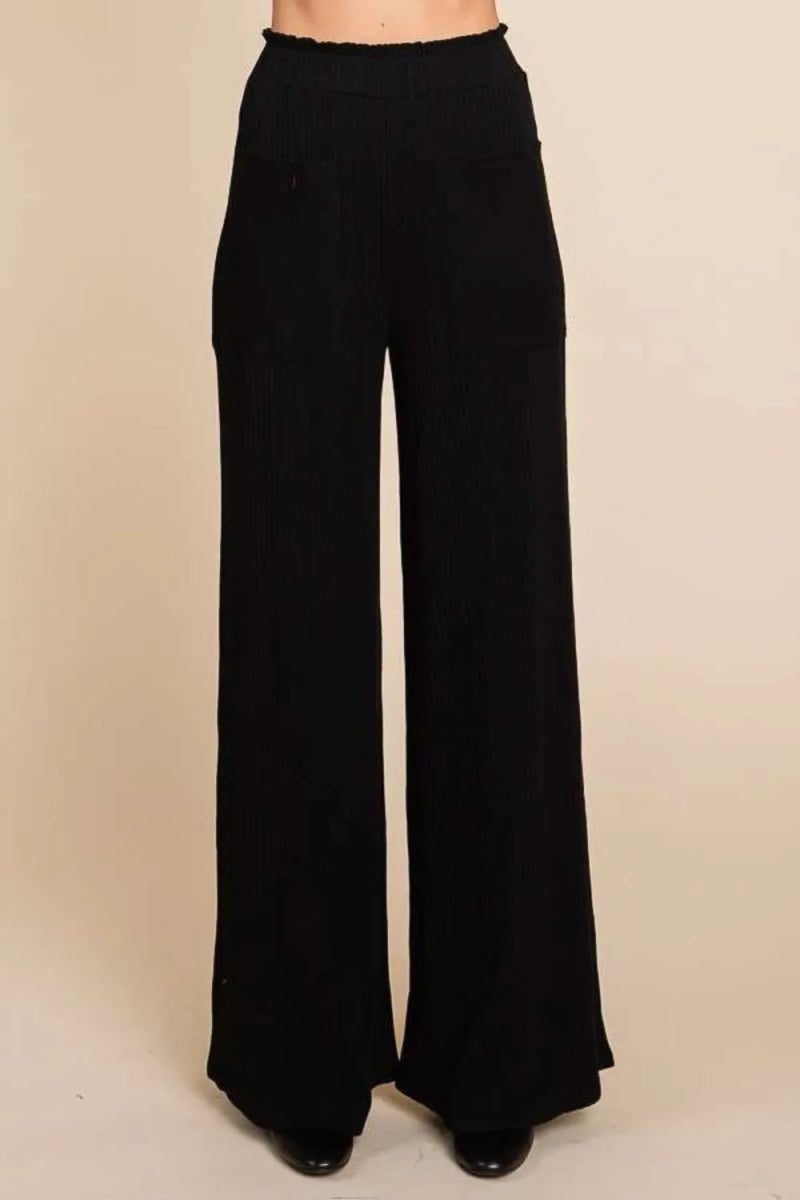 Culture Code Full Size High Waist Wide Leg Pants for Women - Love Salve
