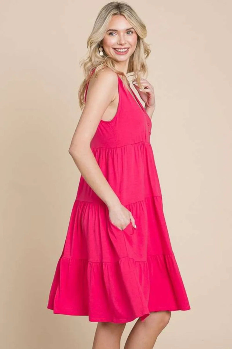Culture Code Racerback Tiered Tank Dress for Women - Love Salve