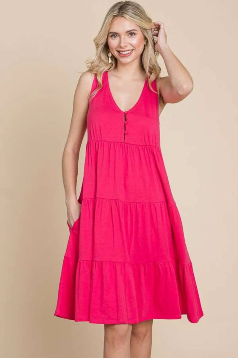 Culture Code Racerback Tiered Tank Dress for Women - Love Salve