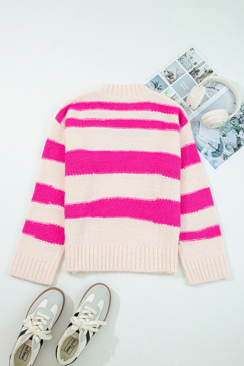 Rose Red I Know Waht I Wat Sequin Letter Graphic Sweater