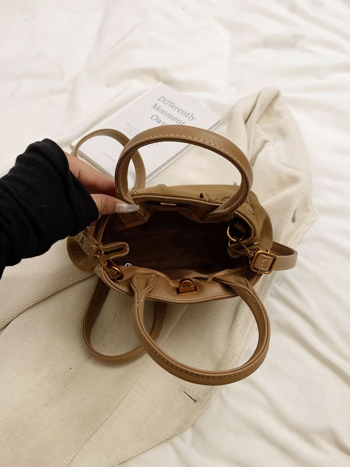 Bag llaw defnydd dwbl strap addasadwy swêd