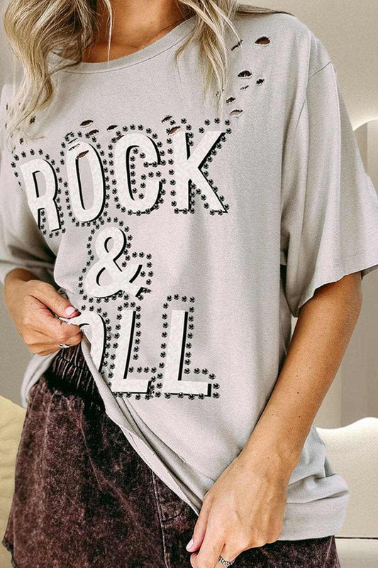 Rock & Roll Distressed Tee - Love Salve