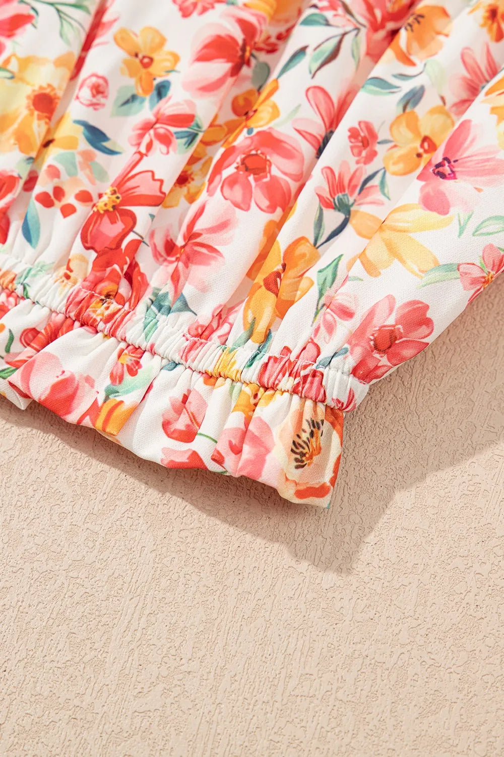 Sunset Bloom Boho Bandeau & Wide-Leg Pants Set