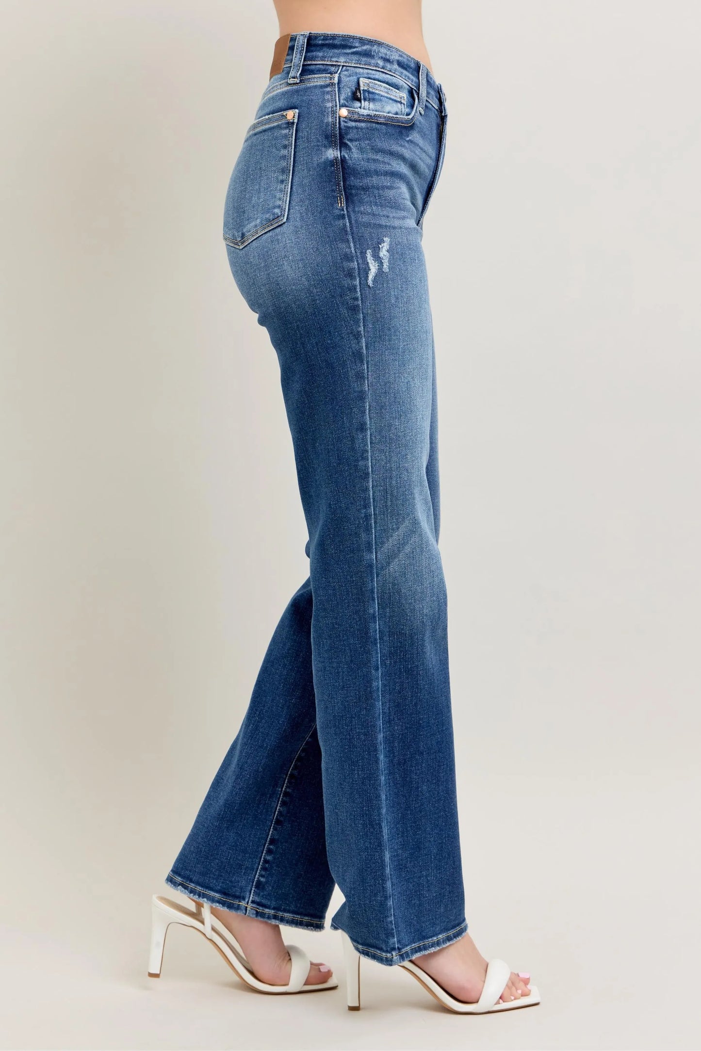 Judy Blue Plus Size High Waist 90s Straight Leg Jeans - Love Salve