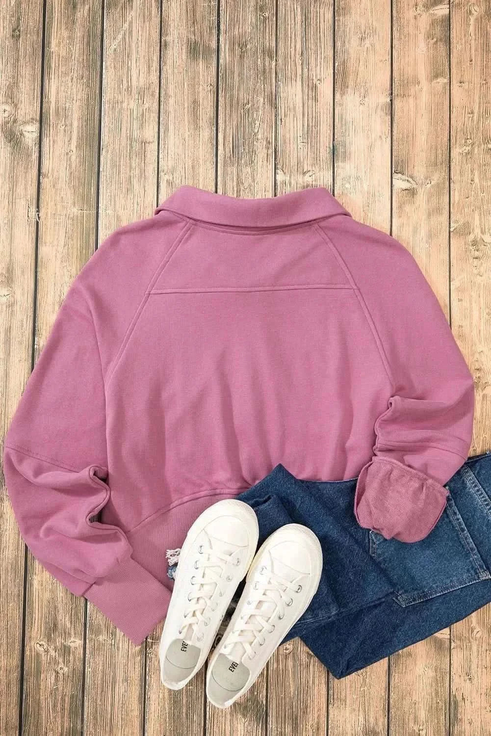 Half Zip Long Sleeve Sweatshirt - Love Salve