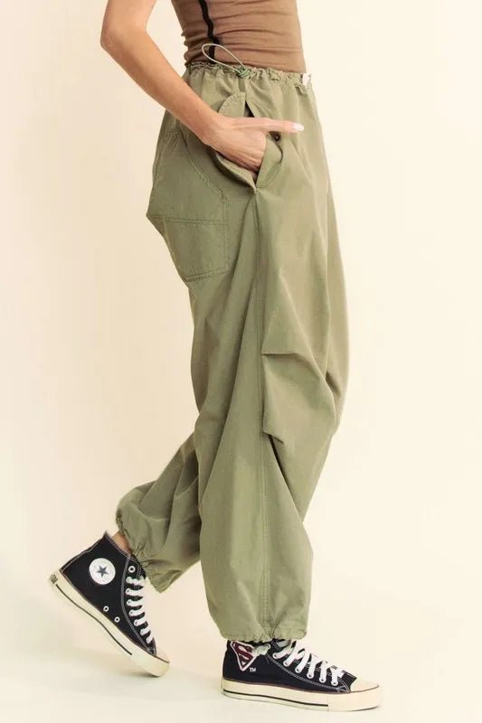 Davi & Dani Drawstring Baggy Pants with Pockets for Comfort - Love Salve