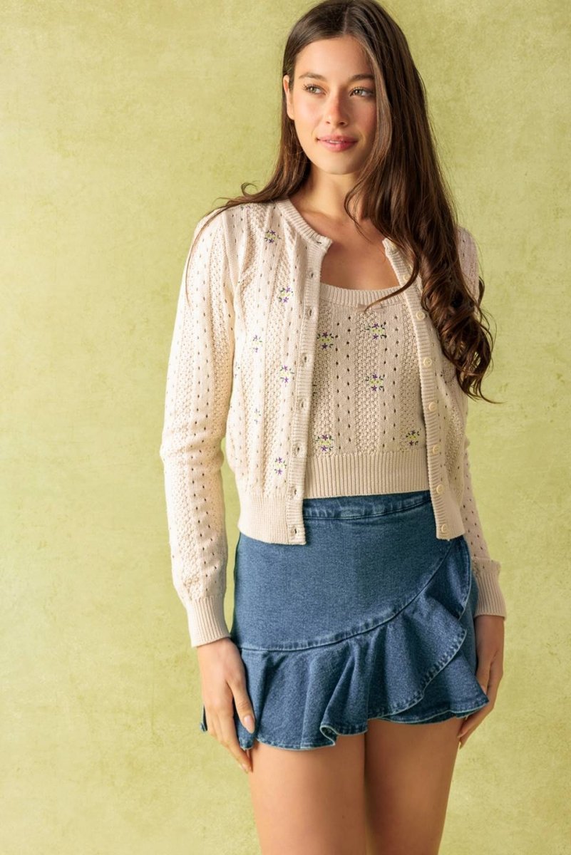 DAYS THAT FADE SWEATER AND CARDIGAN SET - Love Salve