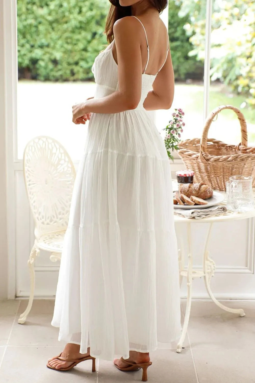 Whimsical Breeze Smocked Cami Maxi Dress