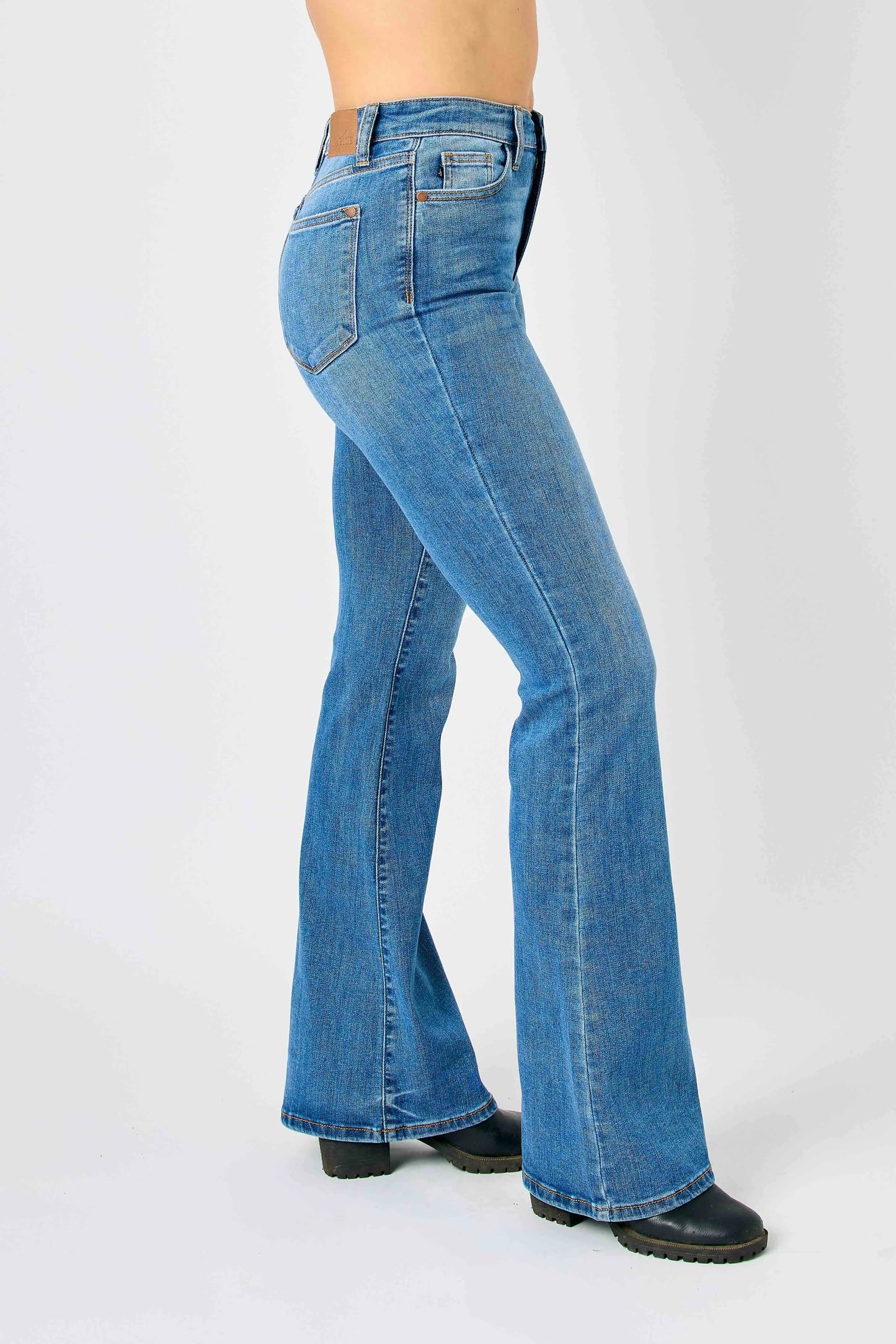Judy Blue Plus Size High Waisted Classic Flare Jeans - Love Salve