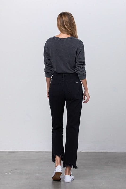 DESTROYED STRAIGHT JEANS - Love Salve