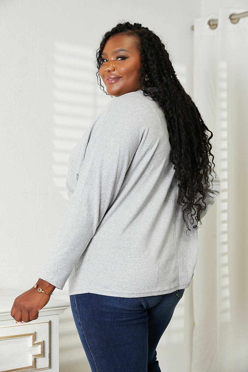 Chic sheer sleeve top for women - Love Salve