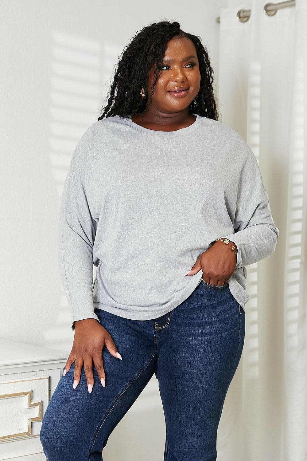 Chic sheer sleeve top for women - Love Salve