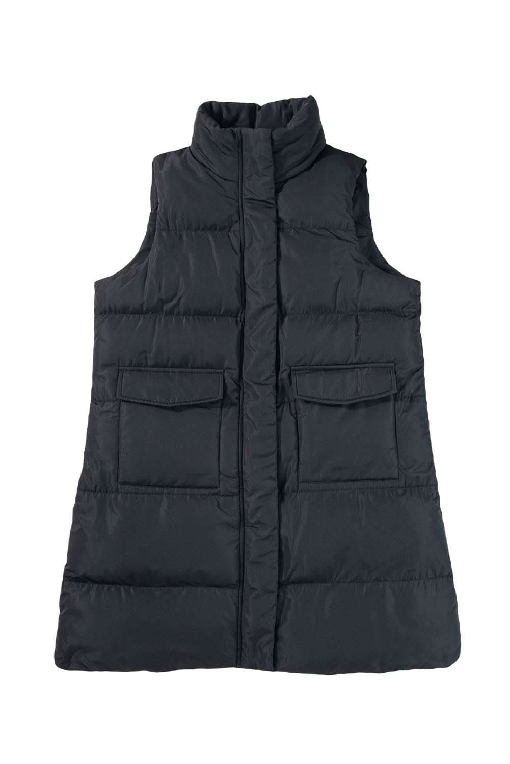 Chaleco negro cortaviento