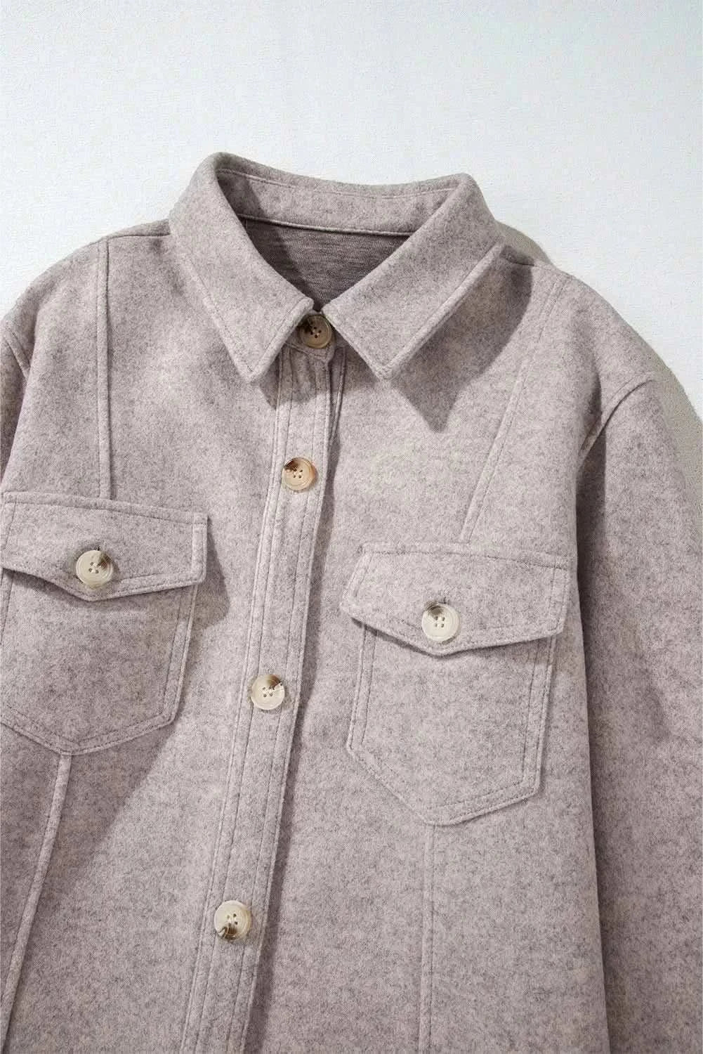 Stylish long sleeve collared jacket - Love Salve