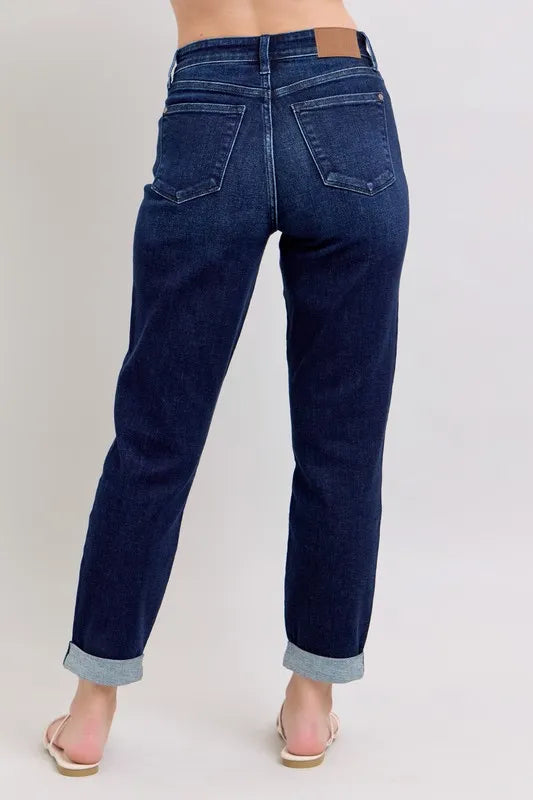 Judy Blue Plus Size High Waist Boyfriend Jeans - Love Salve