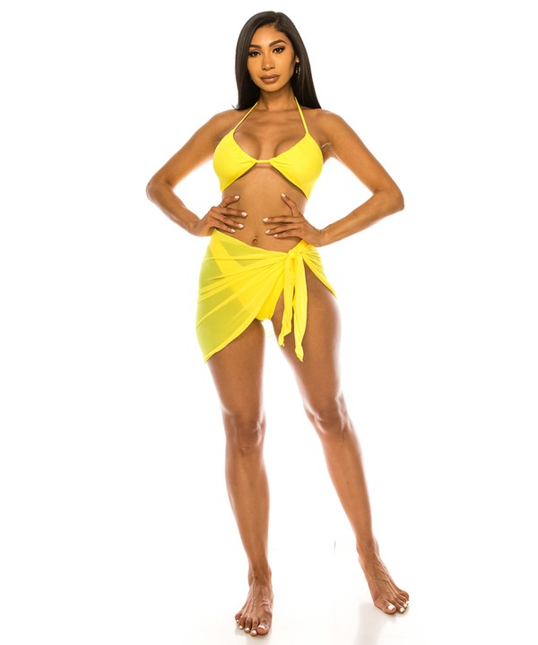 Beach Bombshell 3-Piece Bikini Set – Sizzle in Style!