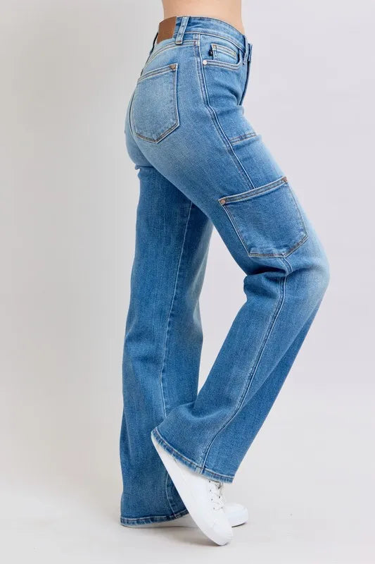 Judy Blue Plus Size High Waist 90s Straight Jeans - Love Salve