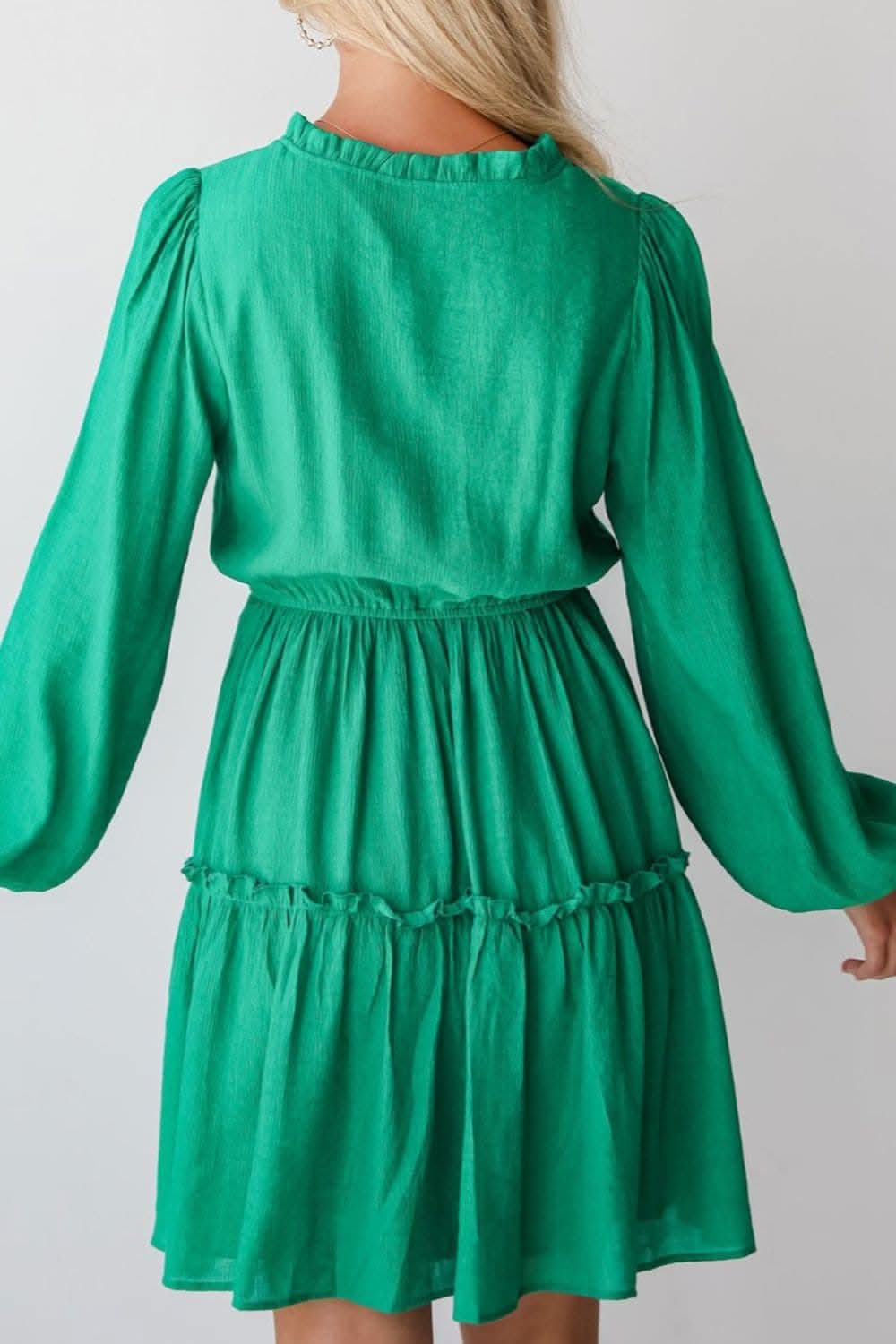 Frill V-Neck Mini Dress - Chic Style for Effortless Elegance - Love Salve