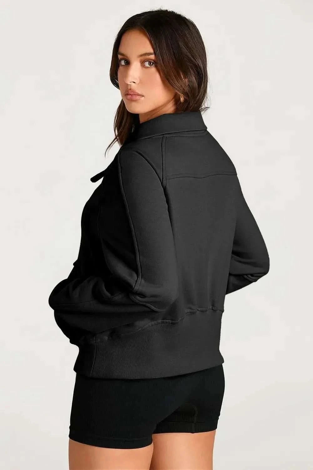 Half Zip Long Sleeve Sweatshirt - Love Salve